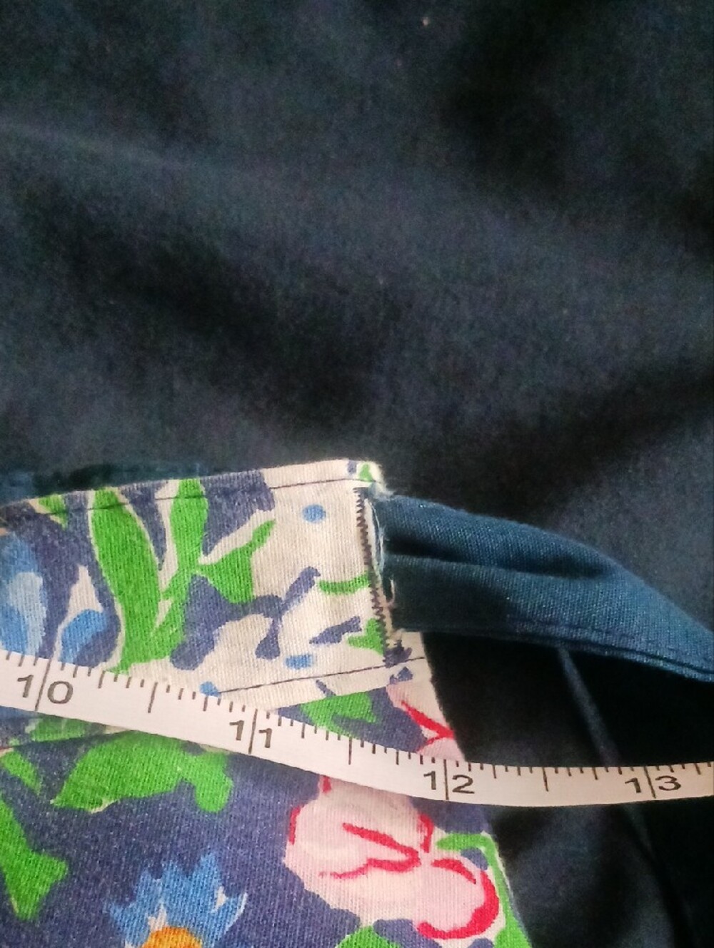 Floral Midi Skirt with Navy Waist Tie - Picture 7 of 9